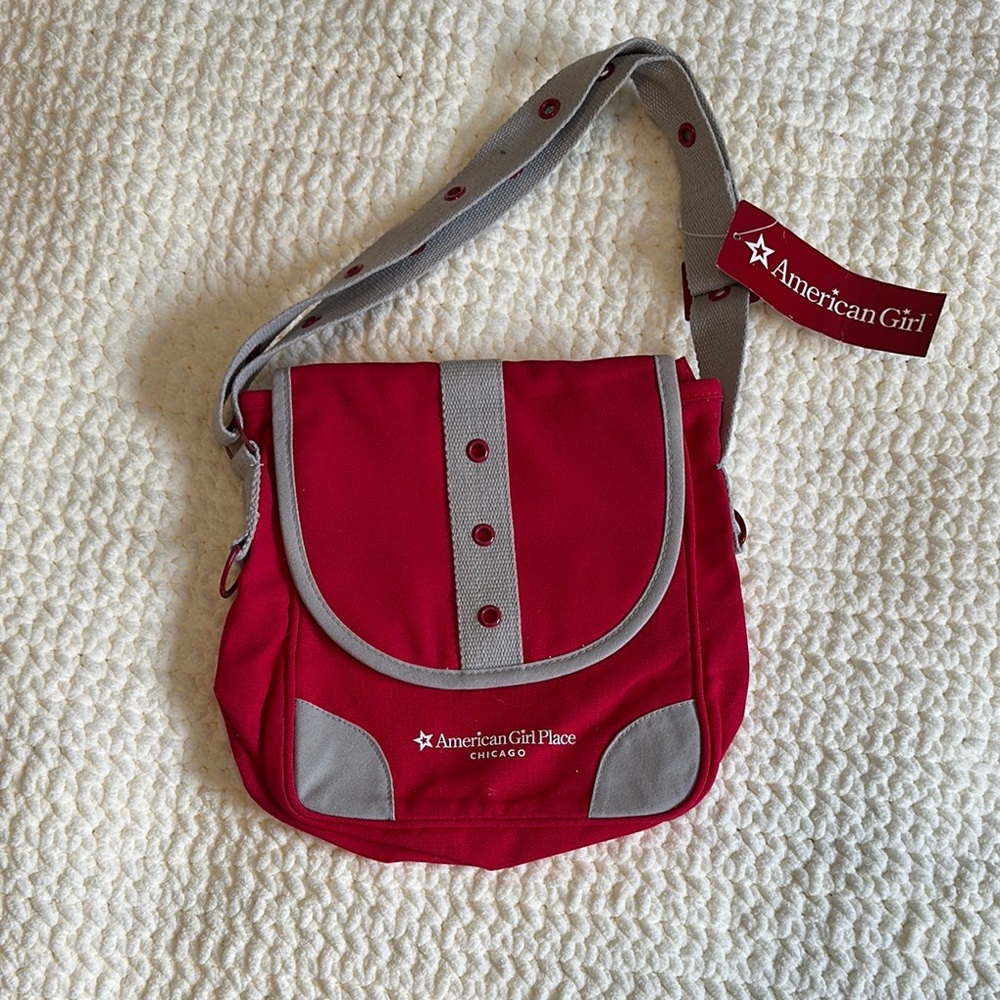 American Girl Red and Gray Shoulder Bag